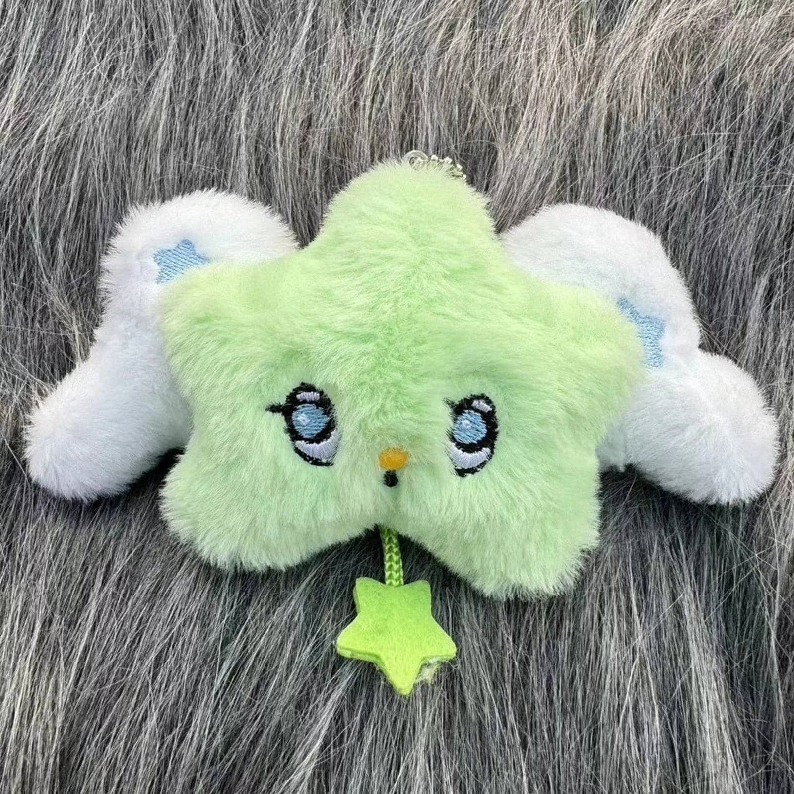 1pc Star Pendant Key Chain Doll Album Plush Pendant Doll School Bag Decoration Gifts Star Backpack Pendant Keychain Decor