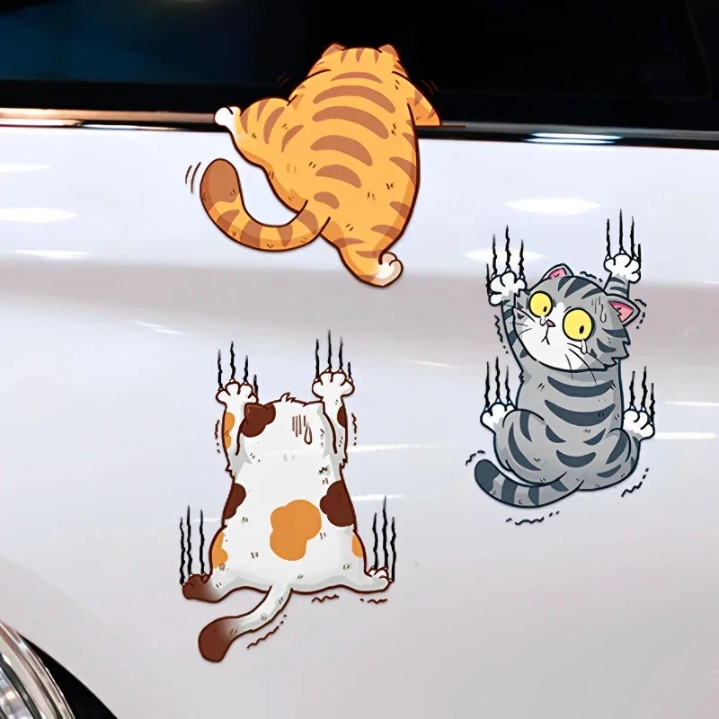 Funny Pet Cat Car Sticker Climbing Cats Animal Styling Stickers Decoration Car Body Creative Decals Decor Accessories