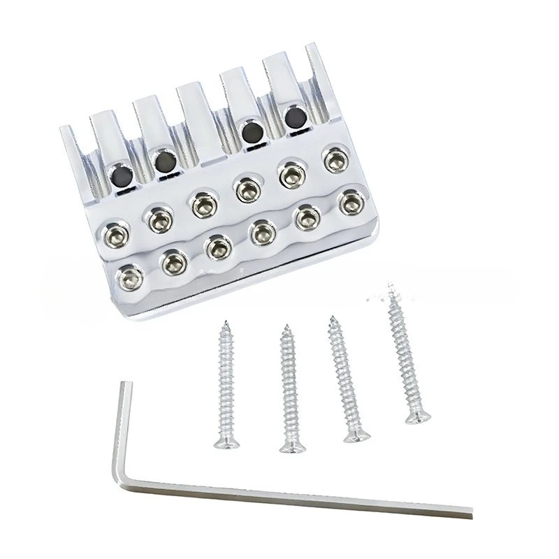 1 Set Double-row Hexagonal Black/silver 6-string Headless Guitar String Lock. Guitar Accessory Headless Guitar Accessory