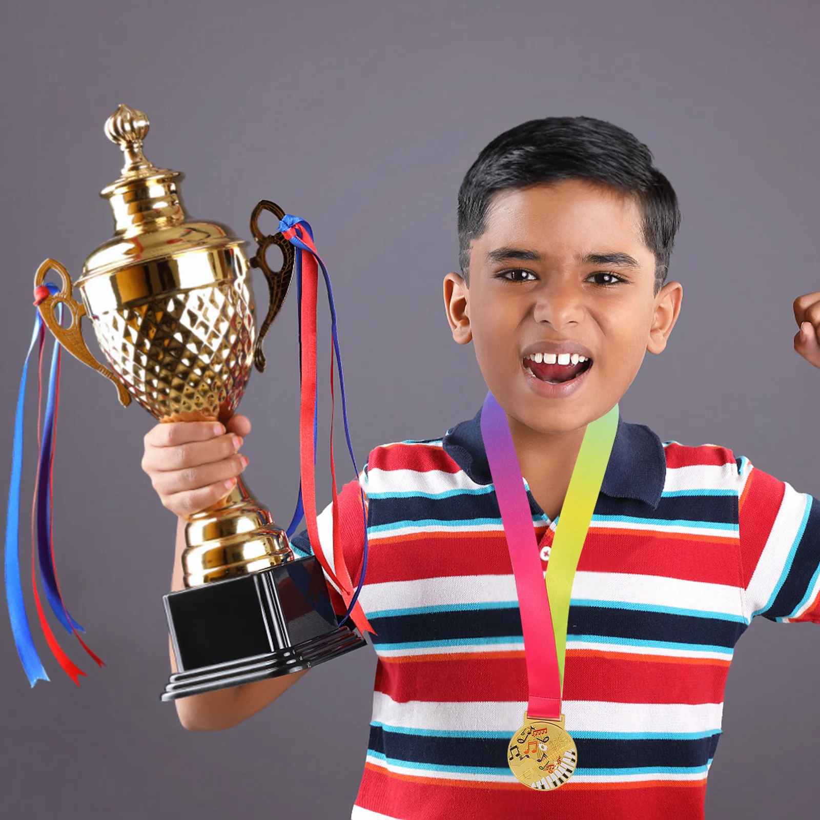 

For Kids Gold Award Medal Piano Violin Singing Dance Competition Prize Reward Neck Hanging Medals For