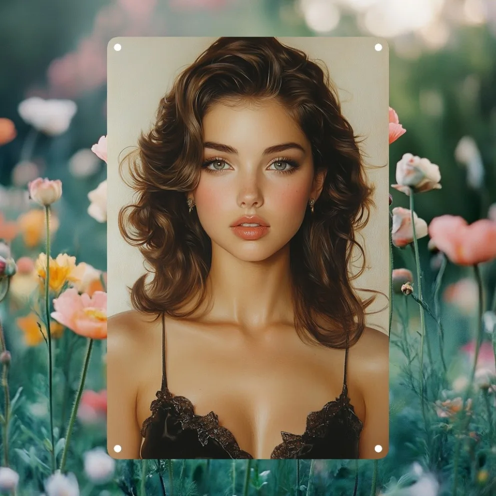 لوحة فنية جدارية من الألومنيوم بورتريه ملكي - ديكور عتيق أنيق لغرفة المعيشة وغرفة النوم وجدار معرض المكتب #6