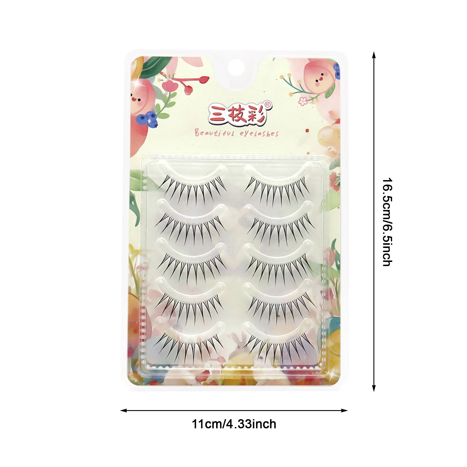 Devil Style False Eyelashes Manga cosplay lash strips Transparent Base Long Length Lashes for Daily party Dramatic Makeup