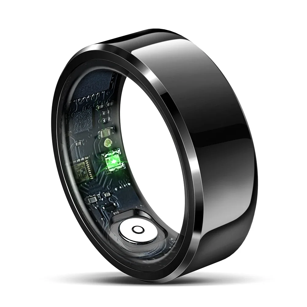 2024 R6 Fashion Smart Ring 5ATM Waterproof Heart Rate Blood Oxygen Remote Photography Ring