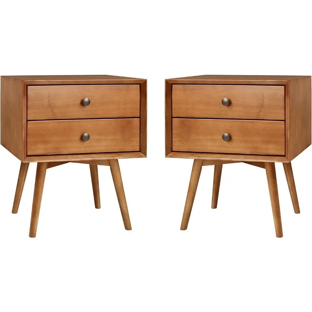 2-Piece 2-Drawer Solid Wood Nightstand Set Filing Cabinets freight Free File Office