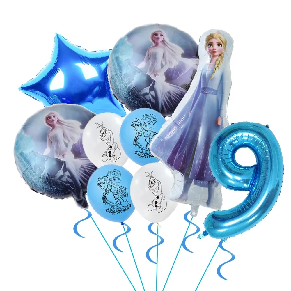 Gefrorene Anna Elsa Prinzessin Geburtstag Party Dekoration Kinder Aufkleber Banner Ballon Mädchen Party Geschirr Baby Dusche Zubehör