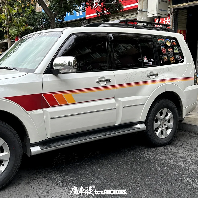 FOR Mitsubishi Pajero V93 V97 Car Stickers modified custom off-road vehicle film