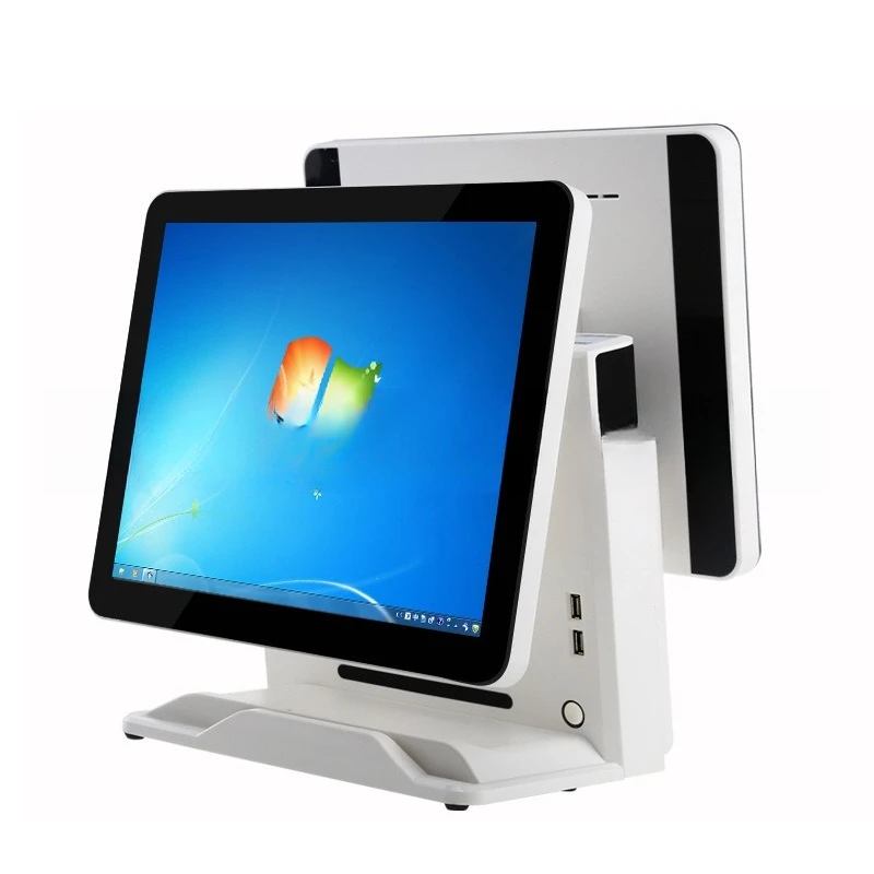 

15 inch + 15 inch cash register dual screen capacitive touch screen cash register all-in-one machine