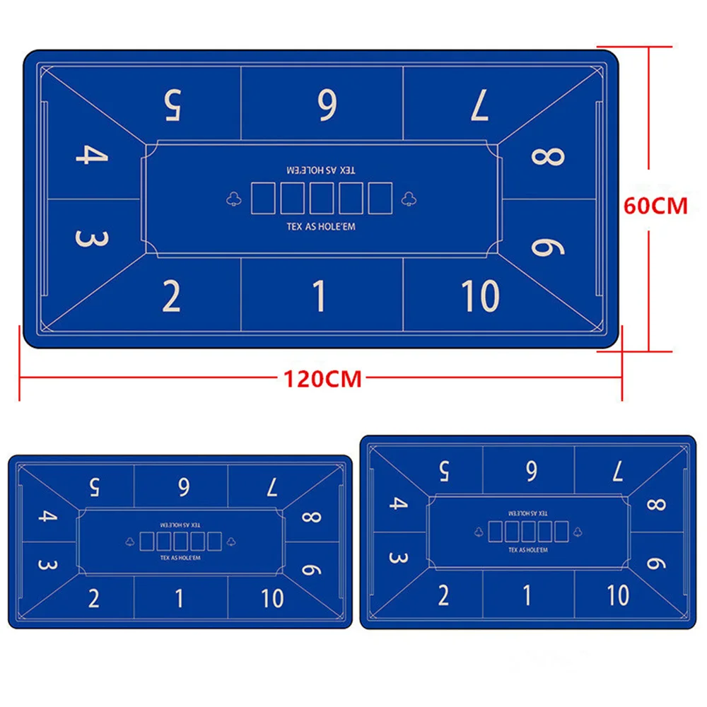 

Large Multi-sizes Casino Texas Hold'em Poker Mat Rubber Poker Topper for Tables Portable Poker Tablecloth Accessories