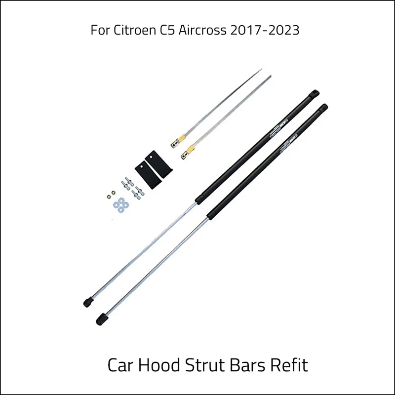 For Citroen C5 Aircross 2017-2023 2024 Refit Car Front Hood Engine Cover Hydraulic Rod Strut Spring Shock Bar Car-tyling