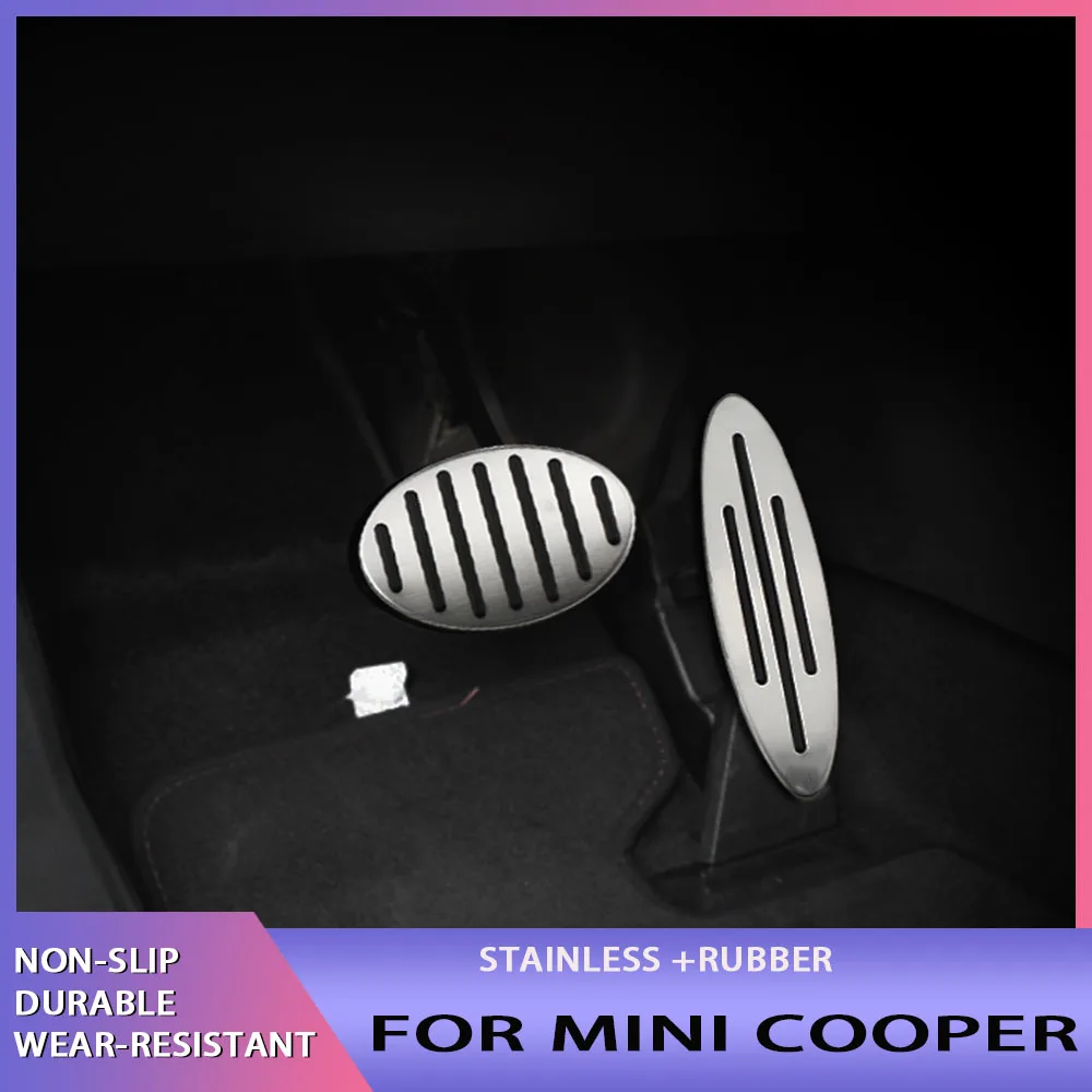 Stainless Steel Accelerator Gas Brake Clutch Pedal Pad Cover for All Mini Cooper Models R52 R53 R55 R56 R57 R58 R59 F56 F57