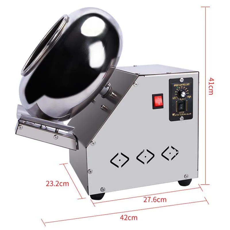 500W Candy Coater Peanut Chocolate Sugar Coating Machine Mini Pill Polishing Machine