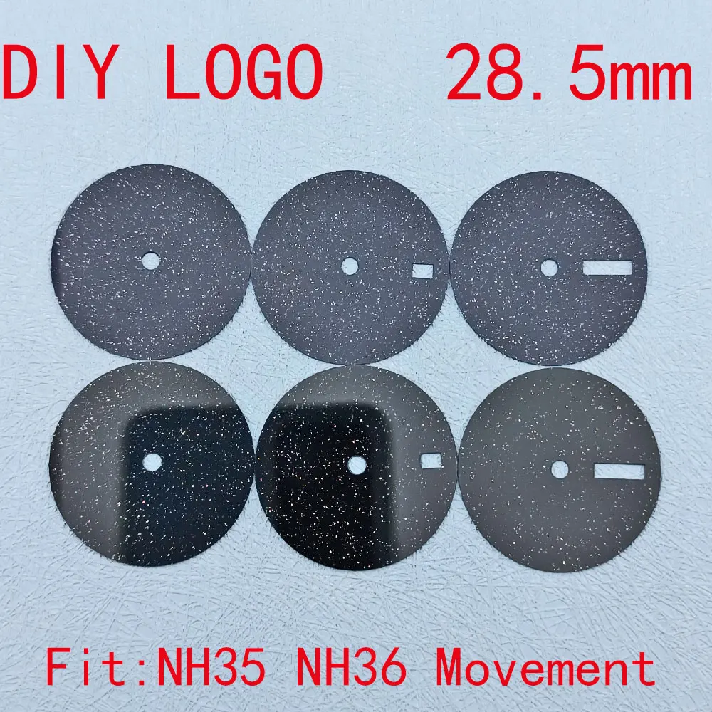 

28.5mm NH34 NH35 NH36 shape empty watch dial for NH34 NH35 NH36 NH70 4R 7S26 movement mounted Watch accessories Blue Black