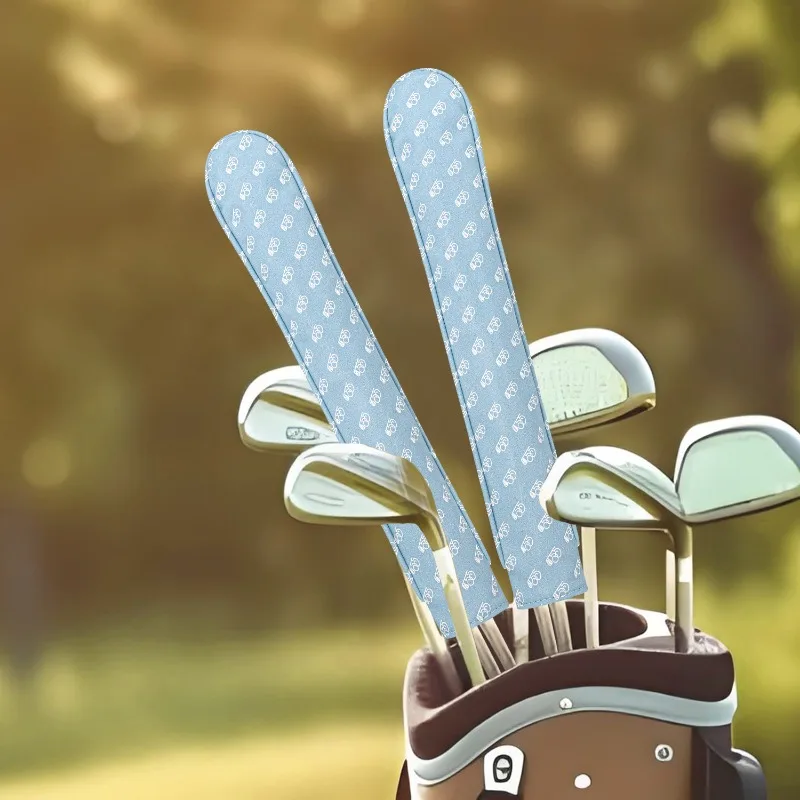 1 Buah/2 Buah Penutup Batang Posisi Golf Biru, Penutup Pelindung Batang Posisi Klub Golf Tahan Lama, Desain GG, Modis dan Tahan Lama