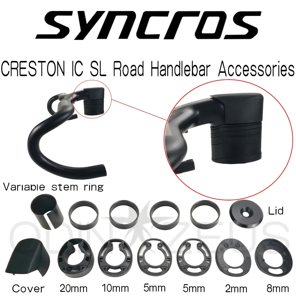 SYNCROS-Carbon Handlebar for Road Bicycle, Bent Handlebar, Integrated Inner Handlebar, 28.6mm, 31.8mm, Bicycle Frame Parts