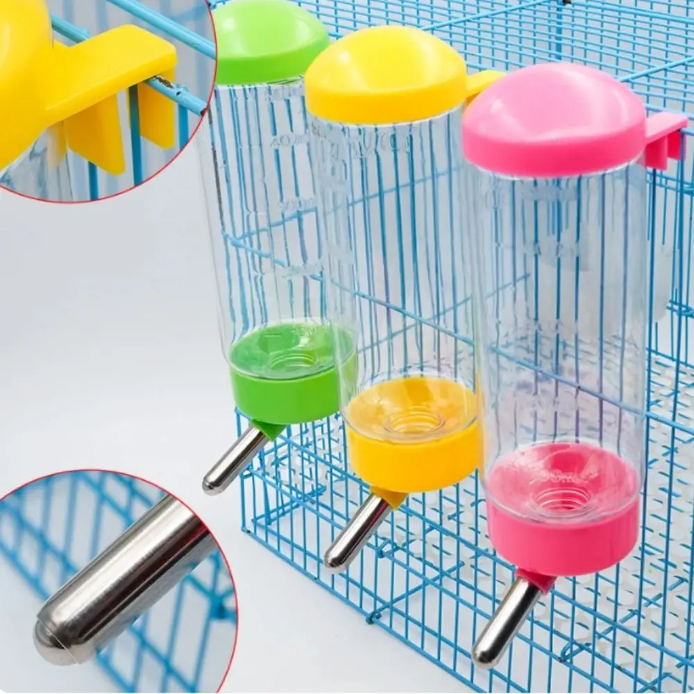 

400/500ML Ball Type Dog Water Dispenser Anti-tip Leak-proof Hanging Dog Water Bottle Plastic/Stainless Steel Hangable