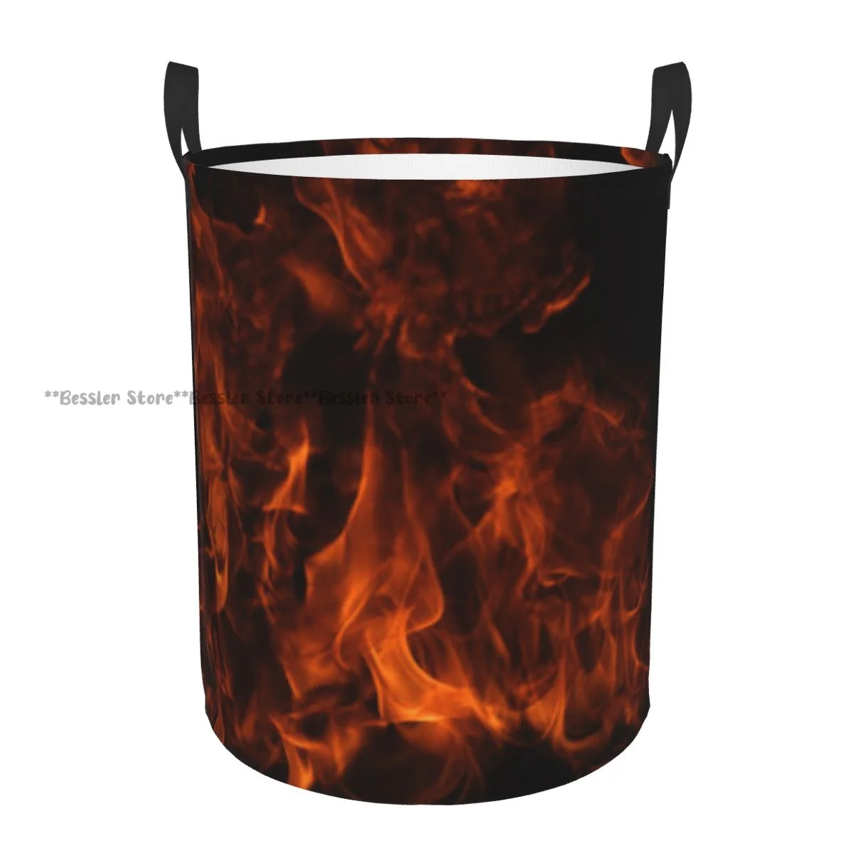 

Blaze Burning Fire Корзина для белья Складное ведро для хранения грязной одежды и игрушек Бытовое