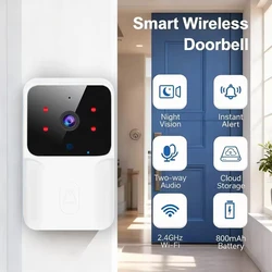 WiFi Video Doorbell Wireless Phone Two-way Intercom System IR Night Vision Doorbell Smart Home Security Door Bell Camera Monitor