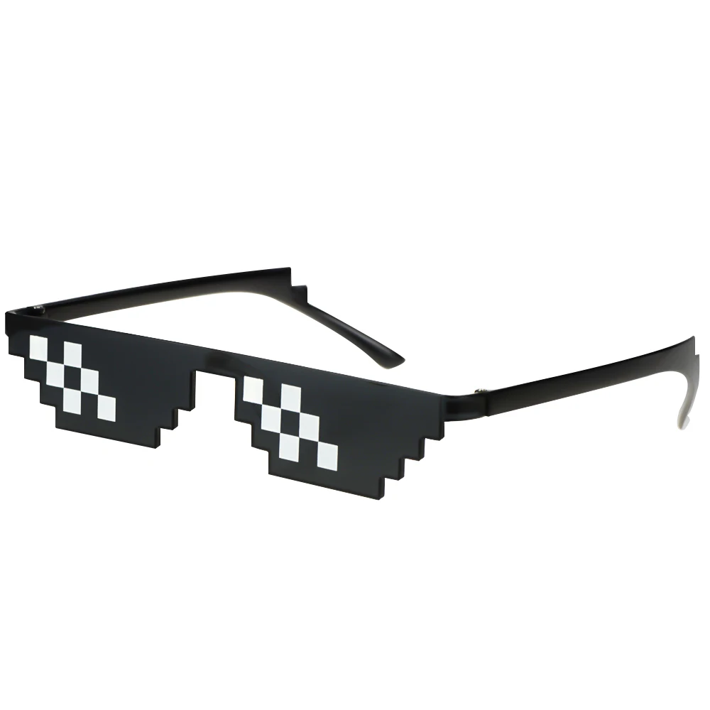 Thug Life Sunglasses Pixelated Men Women Brand Party Eyeglasses Mosaic UV400 Vintage Eyewear Unisex Toy Glasses Comical Glasses