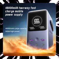300W Power Bank 48000mah OLED Display Screen Li-rion Battery LED Light PD3.1 PPS QC Phone Laptop Portable Two-way Fast Charging