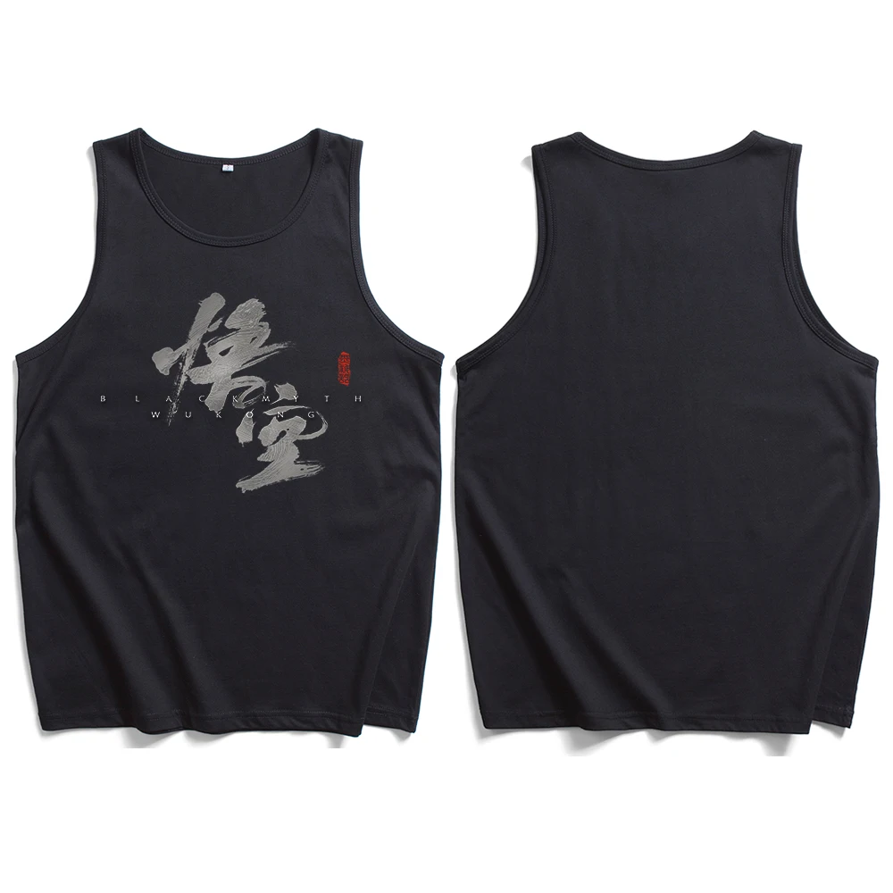 Black Myth WUKONG Tank Man Woman Crewneck Sleeveless Summer T-shirts