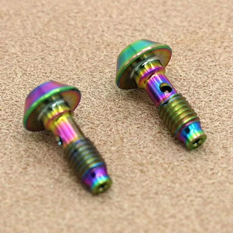 2 قطعة سبائك التيتانيوم دراجة خمسة أسلاك الجسم المسمار النفط الفرامل استبدال الملحقات ل Magura الألوان المبهرة