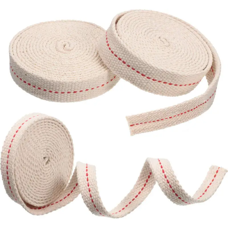1Roll Cotton Lamp Wick Braided Cotton Flat Oil Lamp Lanterns Cotton Wicks Handmade Oil Based Lanterns Supplies 1-2cm