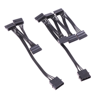 1pcs 4Pin 1 Male To 3/4/5/6 Female Splitter Adapter SATA Power Hard Disk Extension Hard Drive Cable Accessories