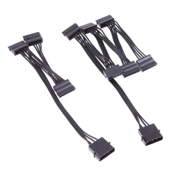 1pcs 4Pin 1 Male To 3/4/5/6 Female Splitter Adapter SATA Power Hard Disk Extension Hard Drive Cable Accessories