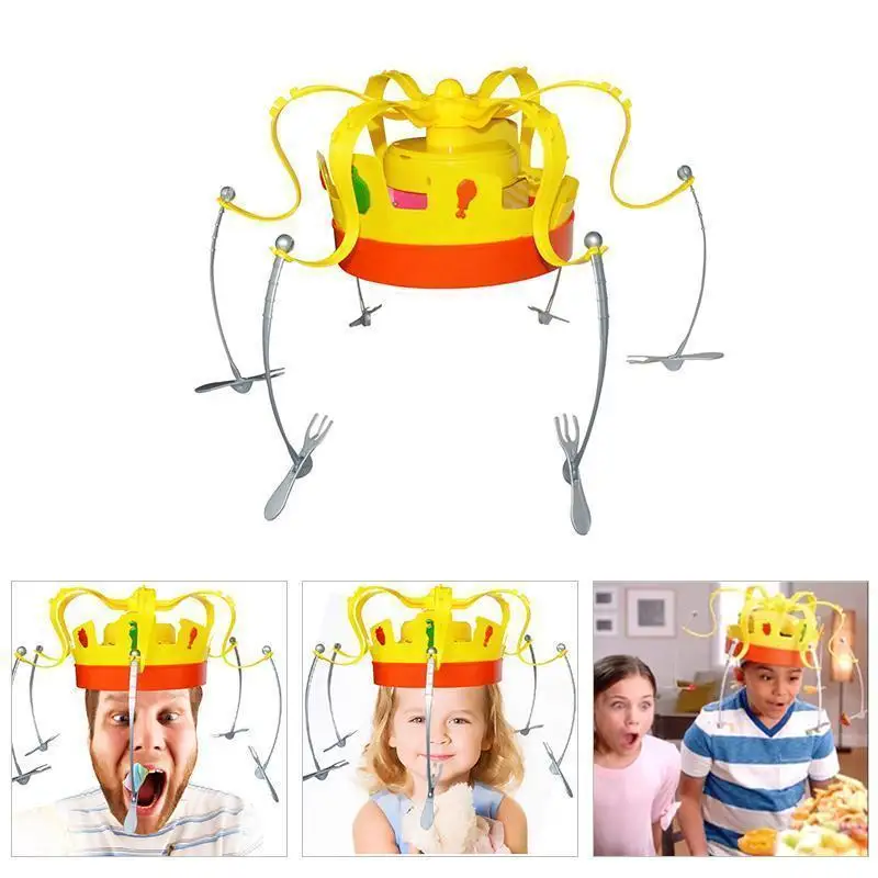 

Food Game Hat Funny Spinning Crown Snacks Children's Novelty Toys Music Spinning Crown Dinner Hat Party Crown Type Toys