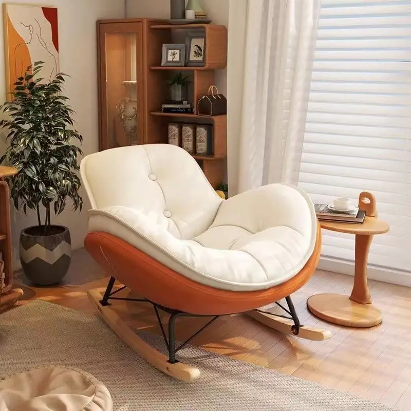 Penguin Rocking Chair Eggshell Lazy Sofa Small Household Single Leisure Living Room Japanese Style Balcony Bedroom