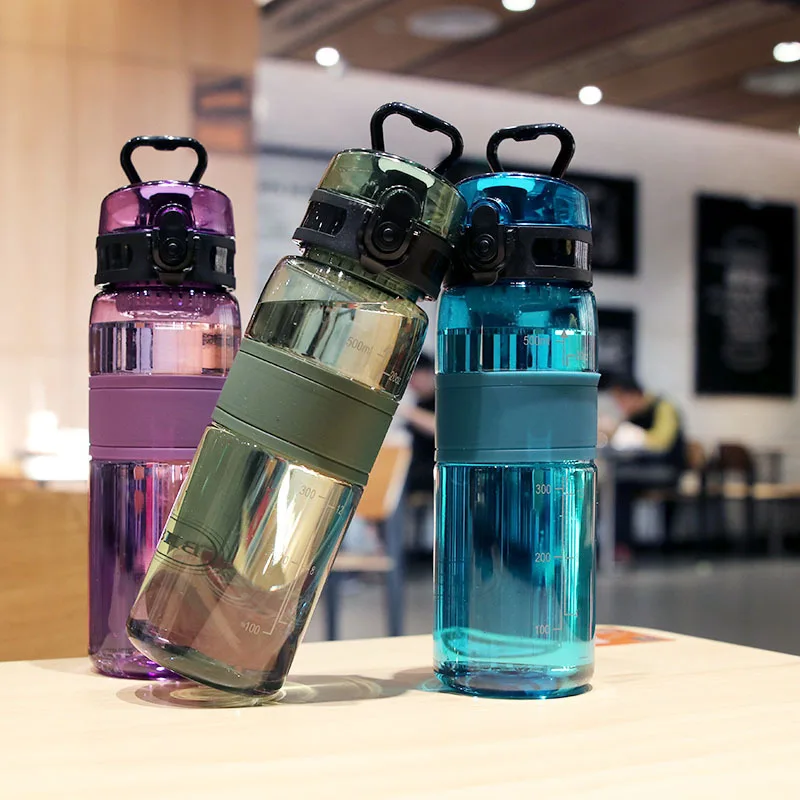 500ML Water Bottle Motivational Sport Water Bottle Leakproof Drinking Bottles Outdoor Travel Gym Fitness Jugs Kitchen Drinkware