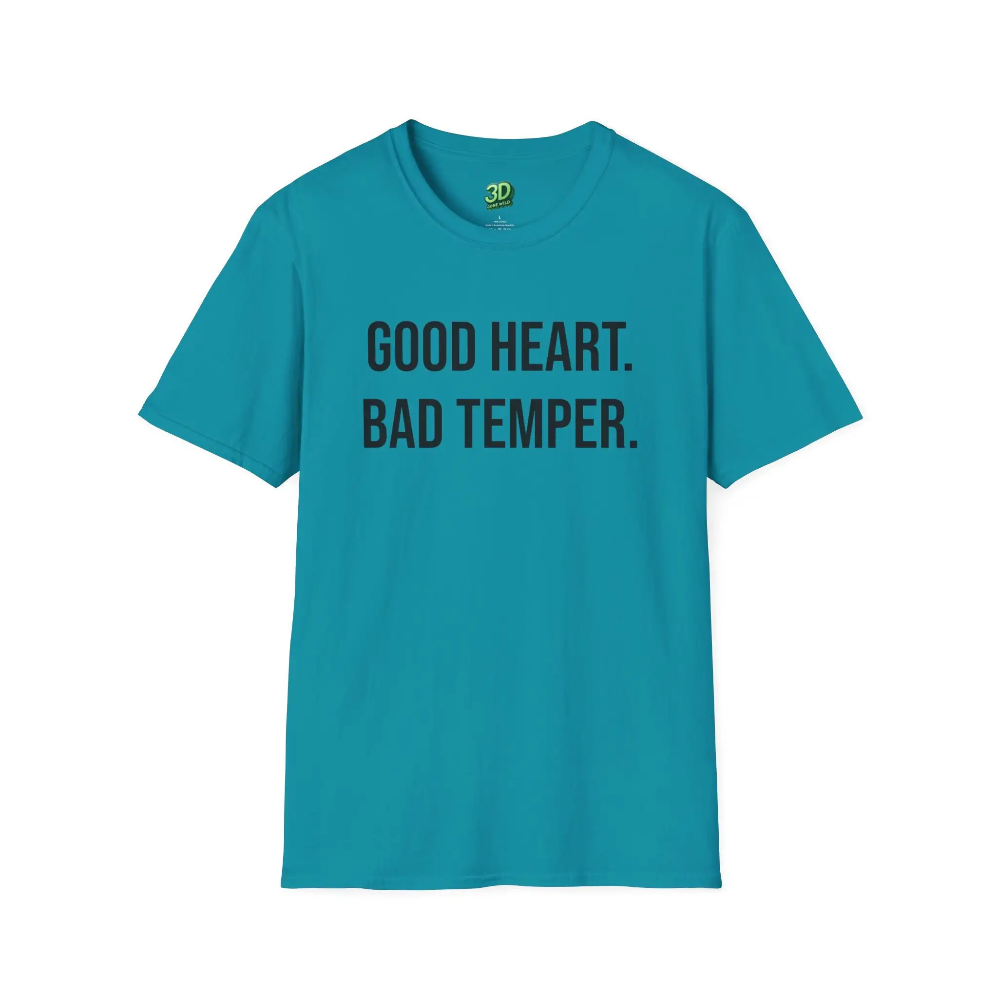 Funny T Shirt Good Heart Bad Temper Meme Gag