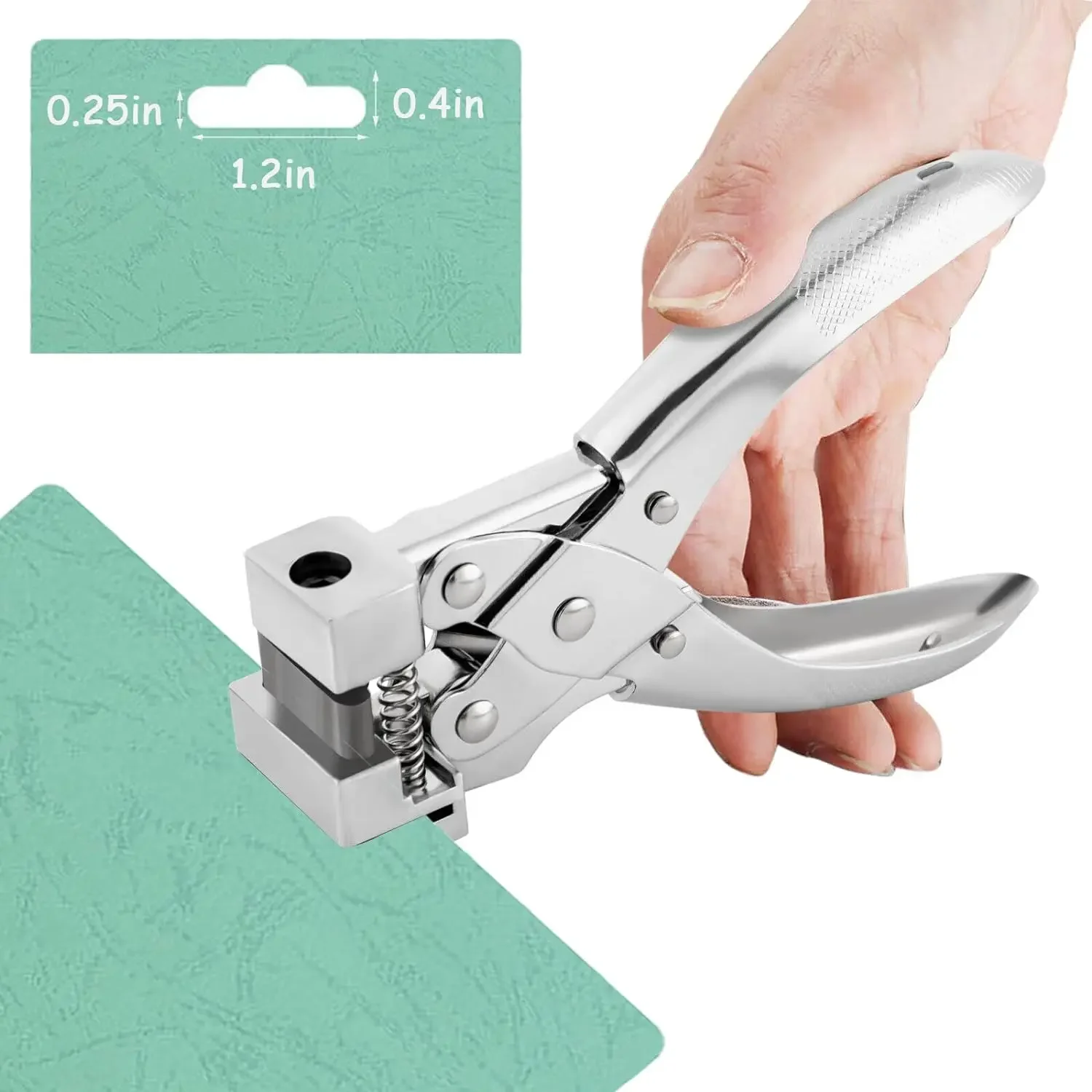 T Slot Shape Hole Punch Heavy Duty Tag Punches for Paper Crafts Handheld Earring Hole Punch Badge Hole Punch for ID Card Hard Pl