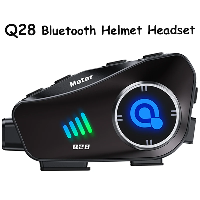 

Q28 Bluetooth-гарнитура для мотоциклетного шлема с видеорегистратором 1080P, запись рации для езды, аудио-видео высокой четкости