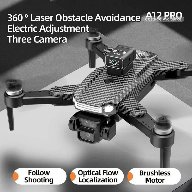 

A12 Pro 8K Drone Brushless Motor 4K Profesional FPV Quadcopter 360° Obstacle Avoidance RC Drone Original Helicopter Toy