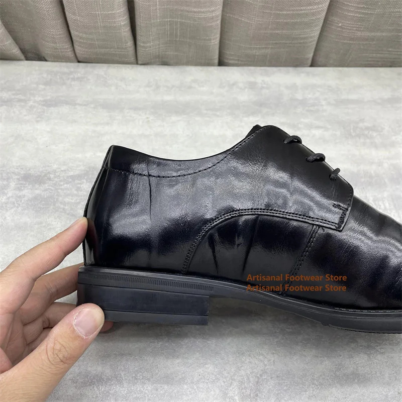 Men's Black Leather Oxford Sho - Men'S Formal Office Wear Shoes ulasan dan harga