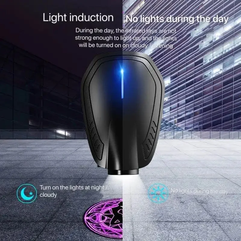 1/2pcs Custom Logo Ghost Shadow Night Lights  Rechargeable Led Car Door Laser Projector Wireless Courtesy Lamp Car Accessories