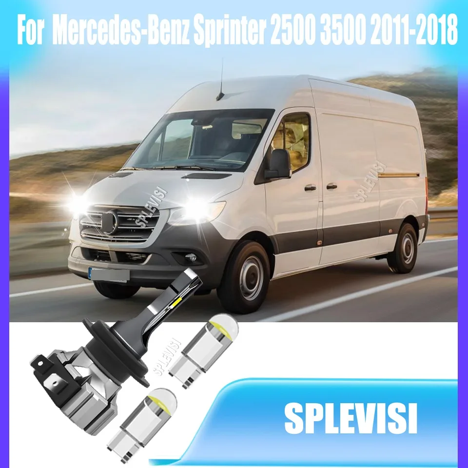 H7 LED Headlight Conversion Kit Perfect Night Driving Safety For Mercedes-Benz Sprinter 2500 3500 2011 2012 2013 2014 2015-2018