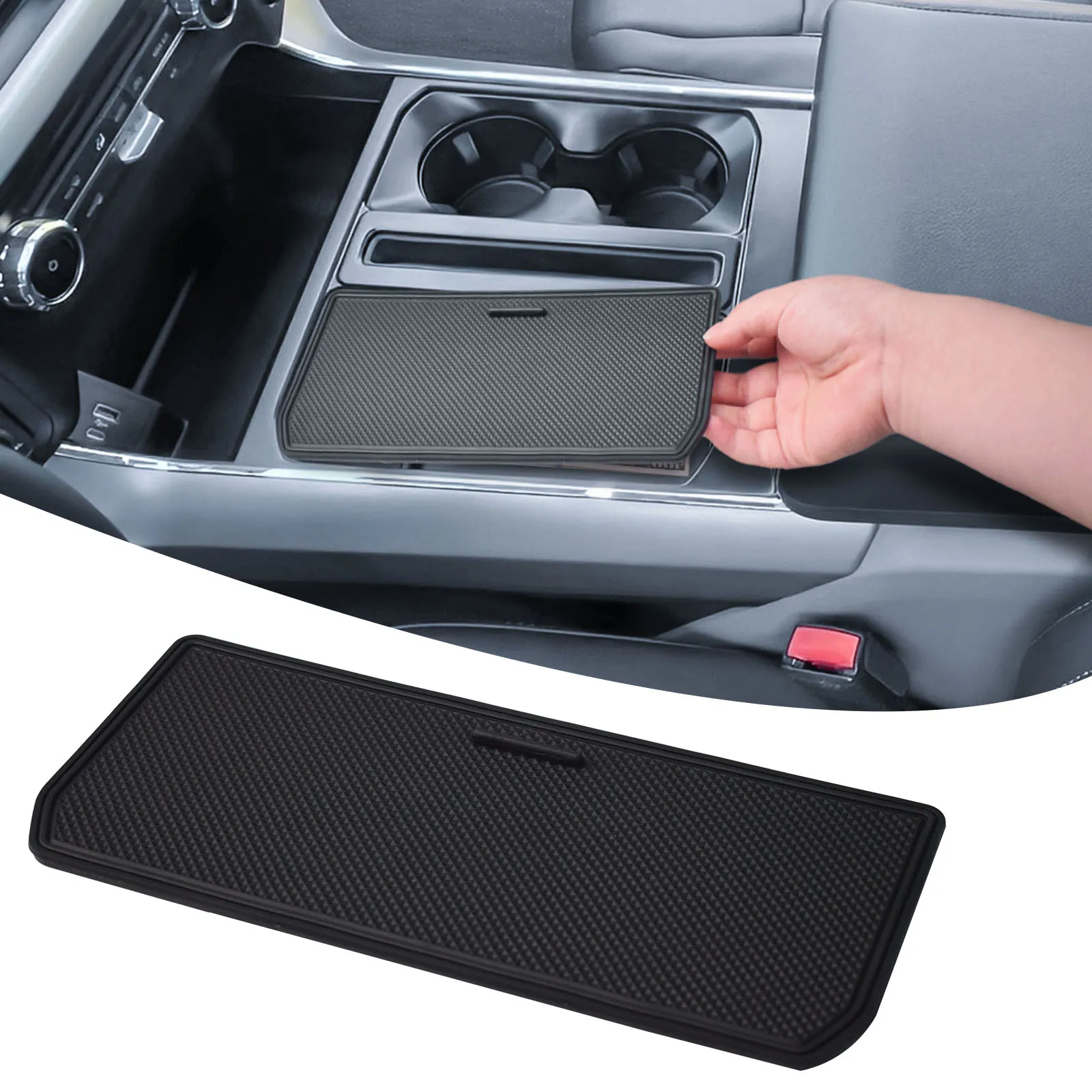

Center Console Hidden Panel Secret Pocket for Ford F150 2021-2024 2025 Cubby Cover Hidden Secret Storage Adapter Lid Accessories