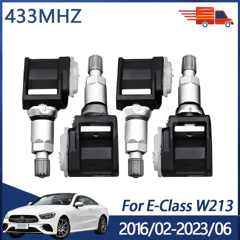 

4PCS For Mercedes-Benz E-Class W213 2016-2023 TPMS Sensor Tire Pressure Monitoring Sensor A0009052102 433MHZ