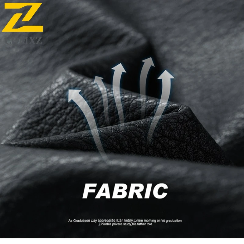 COMXZ Autumn PU Leather Coat Men Classic Lapel Camping Comfort Jacket Casual Hiking Windproof Multi Function Autumn Clothing