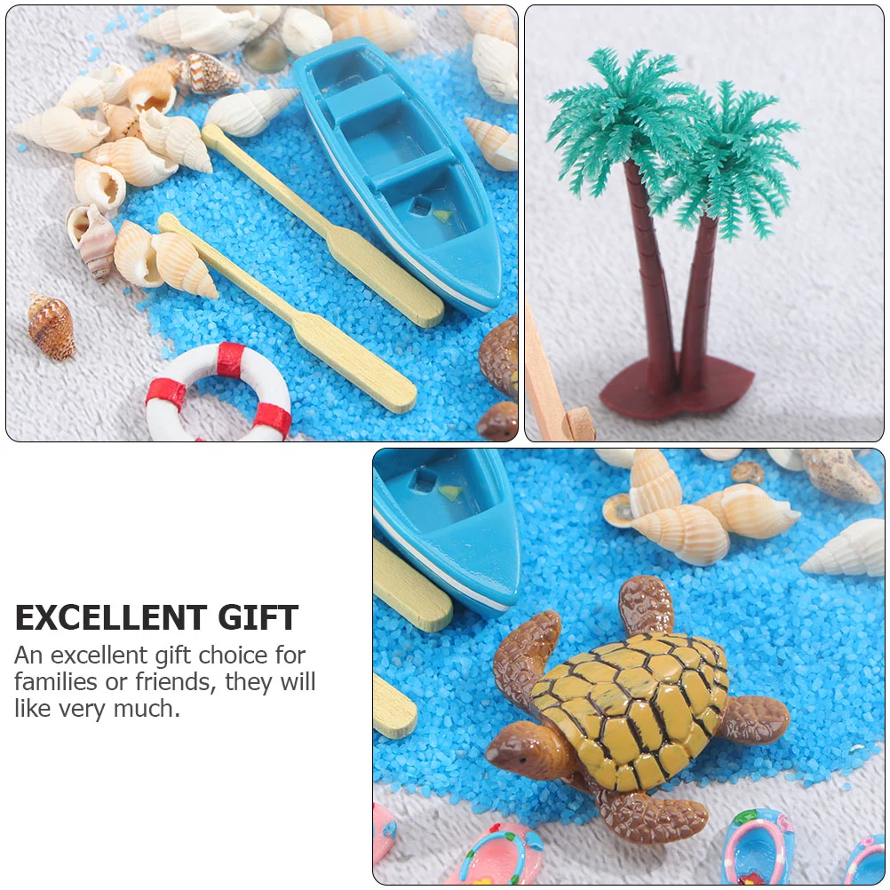 12 Pcs Mini Nautical Figurine House Decoration Toy Micro Summer Beach Kit Boat