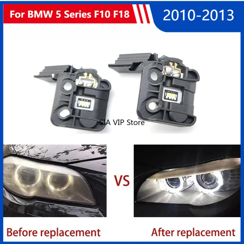 

White Light Angel Eye For BMW 5 Series F10 F18 Daytime Running Lights 2010-2013 Ballast Light Source Module Car Headlight CHIP
