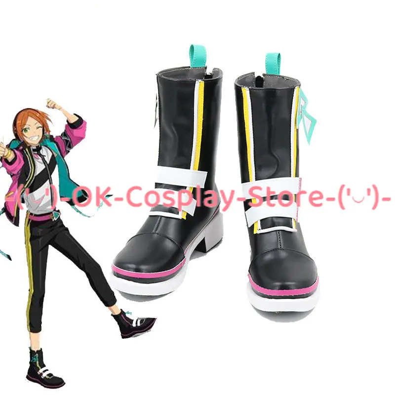 

Game Ensemble Stars 2wink Aoi Yuta Aoi Hinata Cosplay Shoes PU Leather Shoes Halloween Carnival Boots Cosplay Prop Custom Made