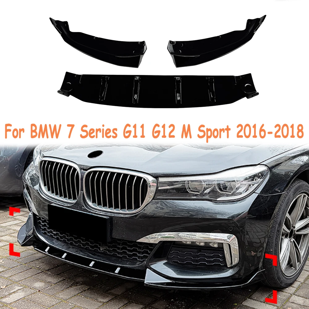 Für BMW 7er G11 G12 M Sport 2016-2018 Auto Frontstoßstange Lippe Splitter Diffusor Karosserie-Kit Auto-Spoiler Stoßstangen-Zubehör