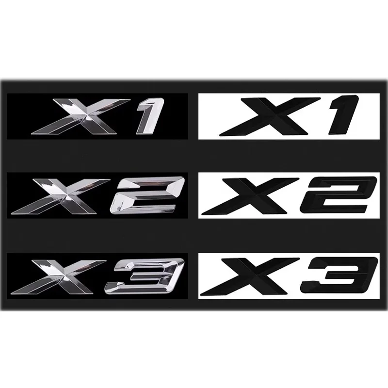 3D Car Letters Trunk Badge Sticker For BMW X1 E84 F48 X3 E83 G01 F25 X4 F26 G02 X5 E53 F15 E70 X6 E71 F16 Emblem Logo Lettering view 6