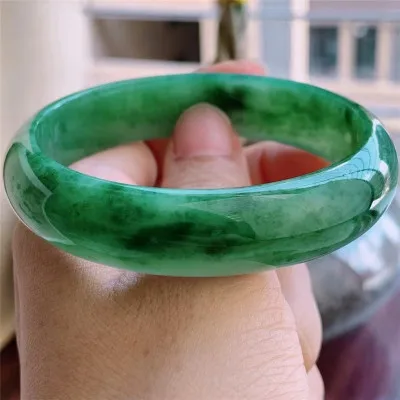 zheru Jewelry natural Myanmar emerald green 54mm-62mm bracelet exquisite princess bracelet for girlfriend to mom