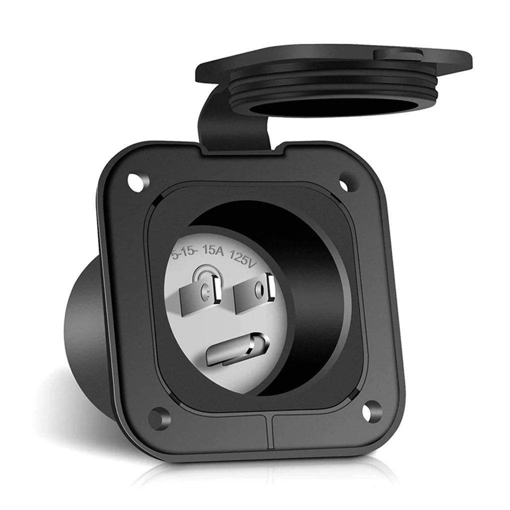 ABS Easy Connection And Durable Waterproof Plug Socket For RVs Not Easy To Fever Waterproof Sockets black