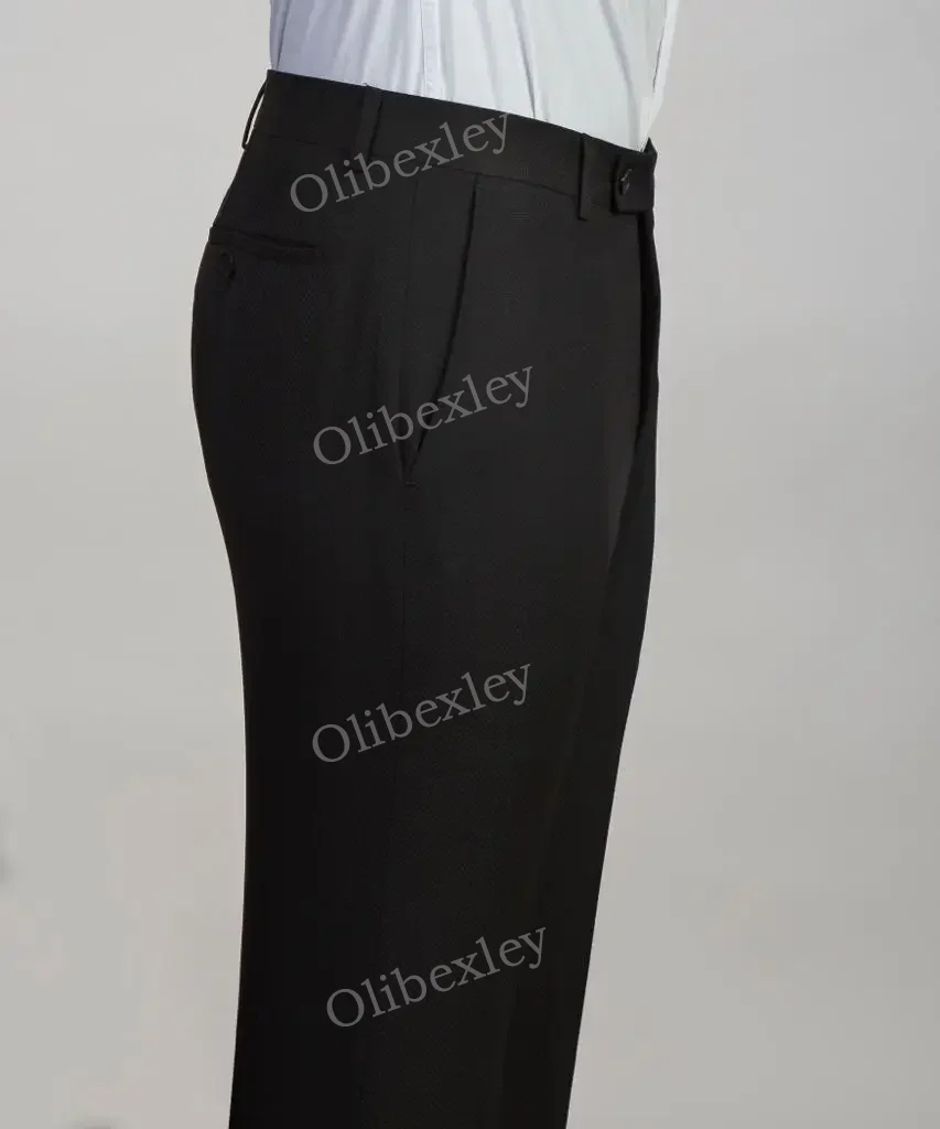 Olibexley Herren-Anzug, hochwertig, 2-teilig, Schmuckdekoration, ein Knopf, schmale Passform, formelle Party-Abschlussball-Anzüge für Hochzeit, Bräutigam