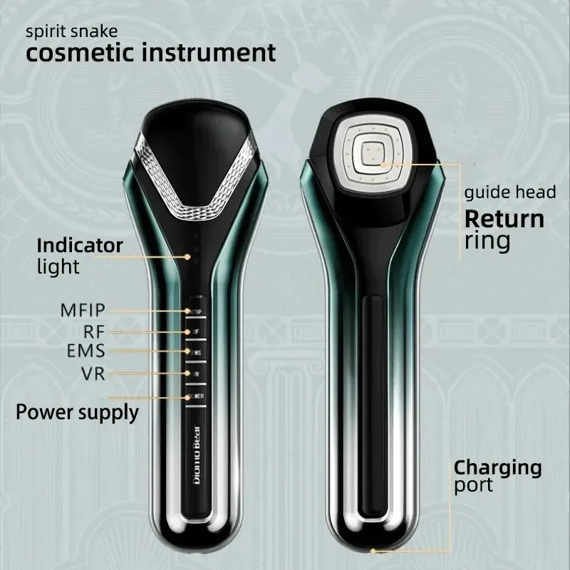 อุปกรณ์นวดหน้า bosidin RF สำหรับยกกระชับใบหน้าต่อต้านริ้วรอยไฟ LED อุปกรณ์ความงามดูแลผิวเย็นแบบหลายขั้ว